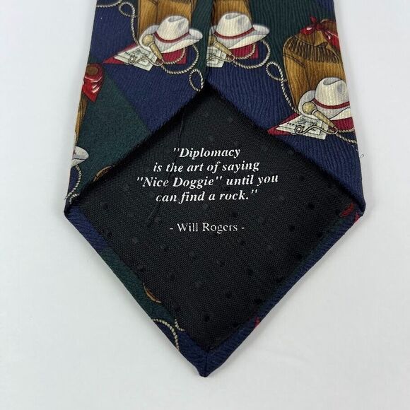 Quote Me Rogers Company Will Rogers Country Music‎ Western Necktie Tie - Picture 4 of 7
